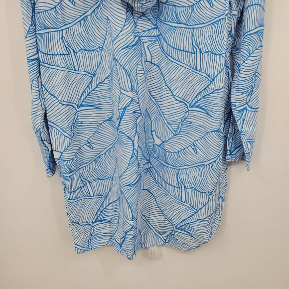 Charlie Holiday The Coco Blue and White Swimsuit Coverup Dress Size 6 Medium - Picture 12 of 12